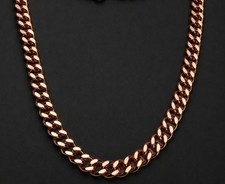 100 Pure Solid Copper Cuban Curb Chain Link Heavy 11mm 24" Chunky Necklace