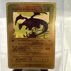 Shining Charizard 107/105 Fan Art Gold Foil Pokemon Card First Edition Rare NM