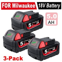 3X FüR Milwaukee M18 Akku 18V Xc 5,0 Li-Ion M18B6 48-11-1860 48-11-1852