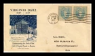 US COVER VIRGINIA DARE FIRST DAY ISSUE SCOTT 796 PAIR GRIMSLAND CACHET