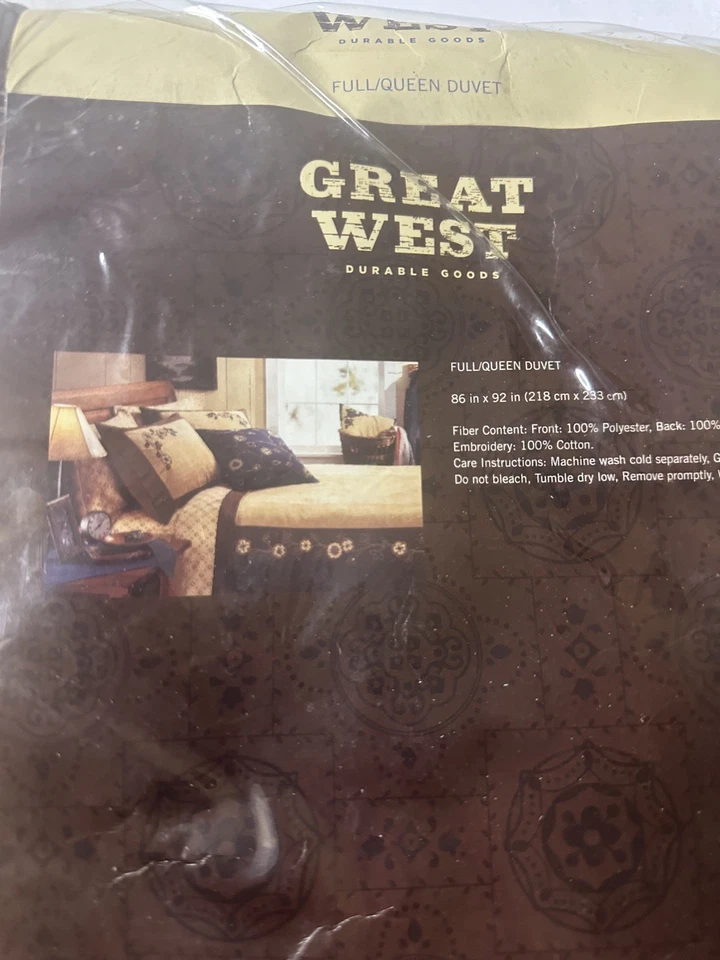 Edredón Great West Completo/Queen Target Western Marrón Rústico Country Floral Nuevo Foto 2 de 4