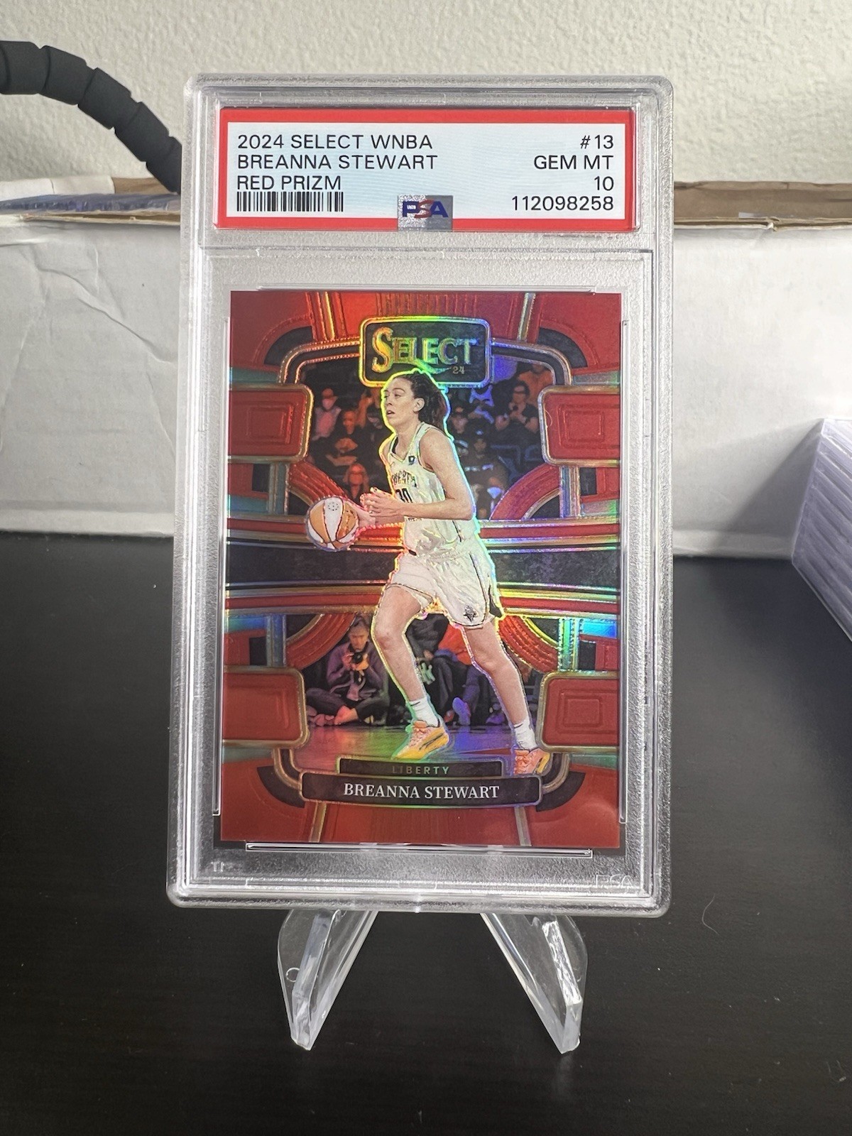 Breanna Stewart 2024 Select WNBA #13 Red /149 PSA 10
