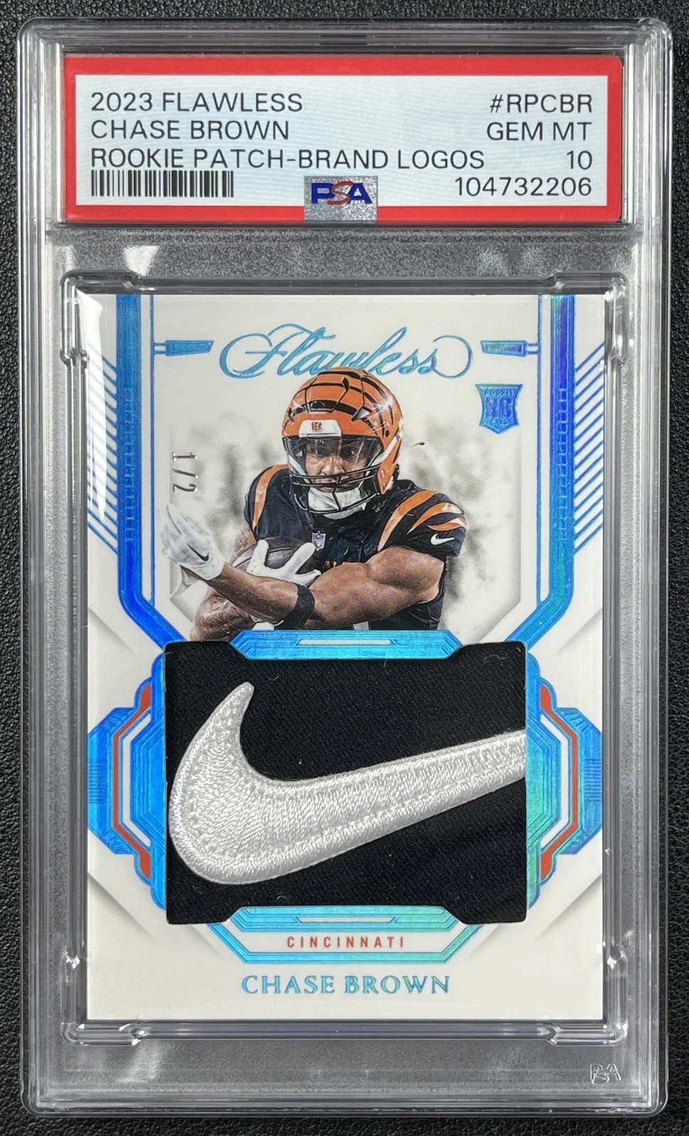 Chase Brown Panini Flawless Rookie Patches #RPCBR Brand Logos