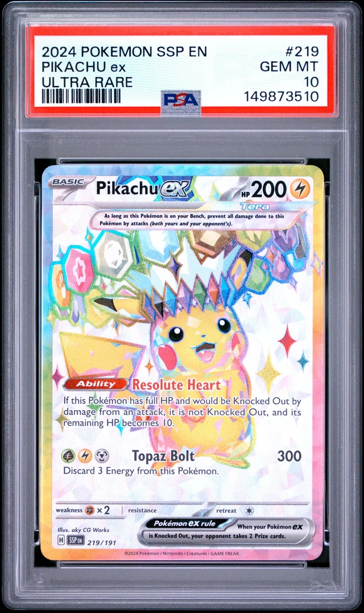 Pokémon TCG Ultra Rare Pikachu Grade 10 Individual Collectible