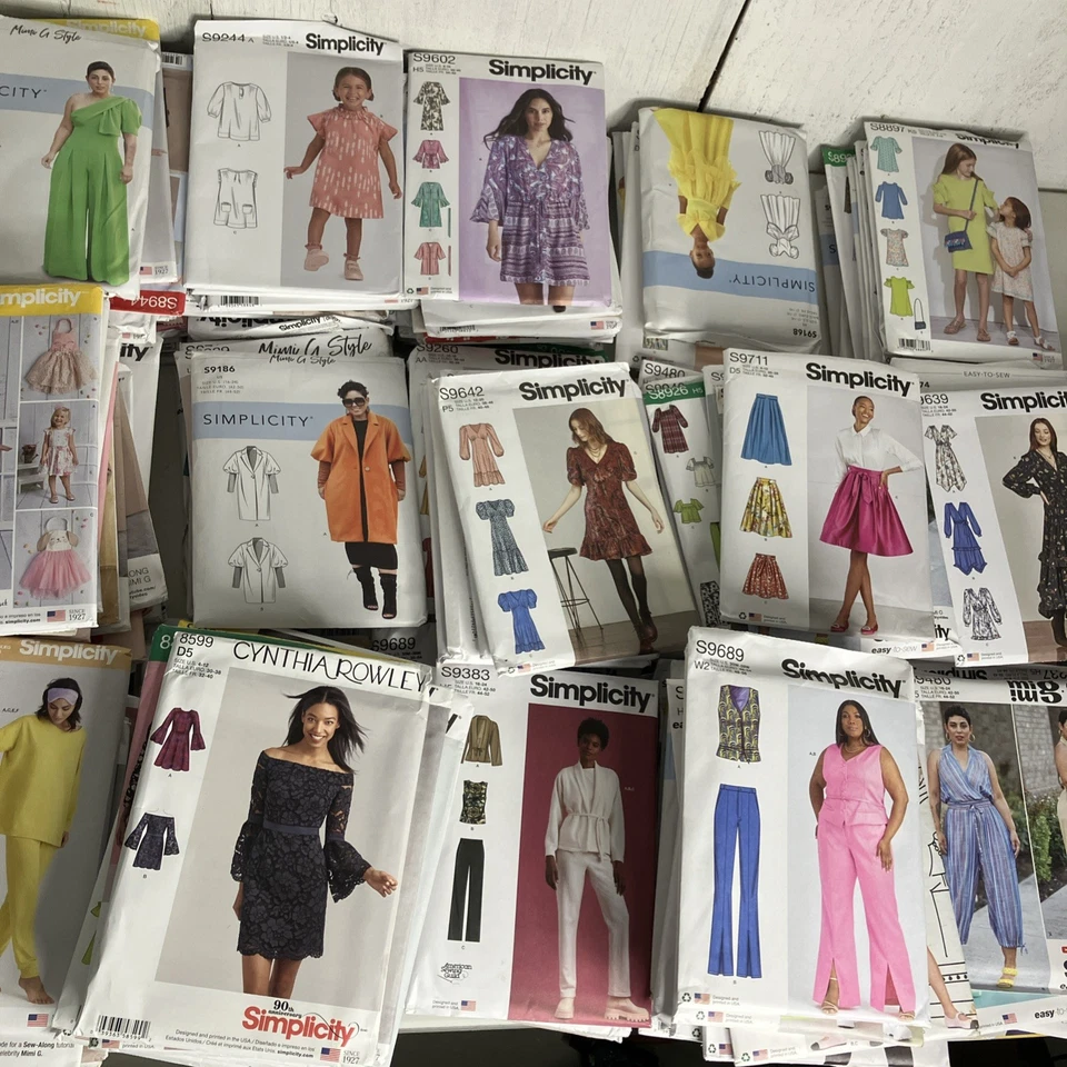 Vintage & Modern Simplicity Sewing Patterns Mixed Variety HUGE Lot Of ~200 - Image 4 of 4
