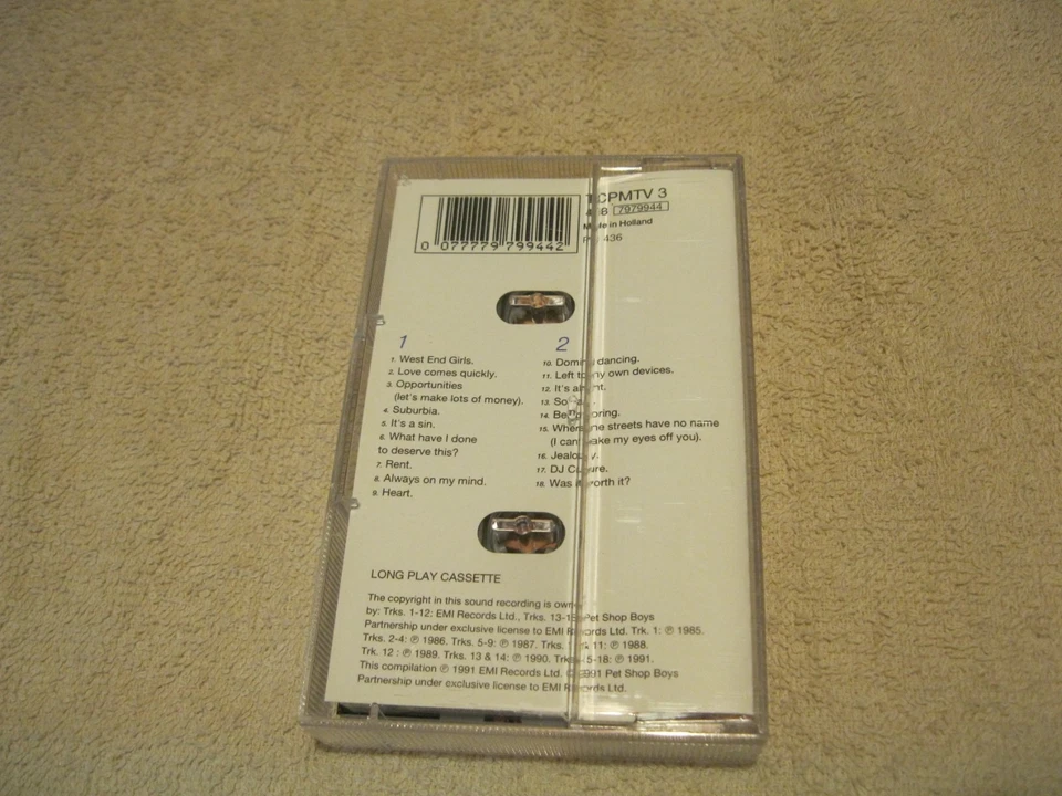 MC Pet Shop Boys Discography Tape Parlophone TCPMTV 3 - Bild 2 von 2