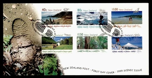 DR WHO 1999 NEW ZEALAND FDC SCENIC ISSUE COMBO $1.80 R38955