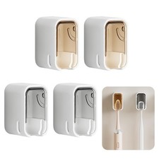 Toothbrush Holder Wall Mounted with Cover for Shower, 4 Pcs Tooth Brush Prote...
