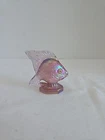 Vtg Fenton Pink Iridescent Carnival Glass Sunfish Figurine 2.5"T