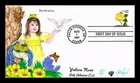 US COVER YELLOW ROSE SELF ADHESIVE COIL FIRST DAY ISSUE PUGH HAND PAINTED