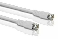 25FT Philips RG6 White Coaxial Cable SWV2175W/27 Shielded Cable/TV/VCR/Antenna