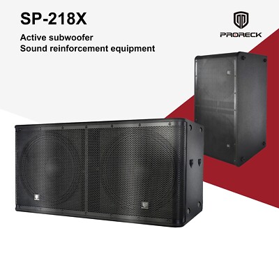 proreck Active Powered Dual 18 inch Subwoofer 5000W P.M.P.O (One subwoofer)