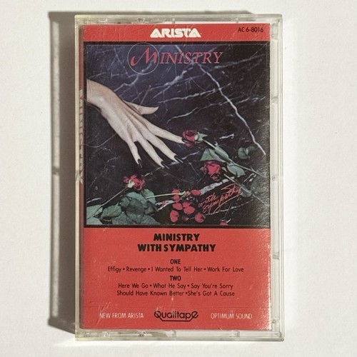 Ministry With Sympathy Cassette Tape Album Arista OG USA 1st Press New Wave OOP