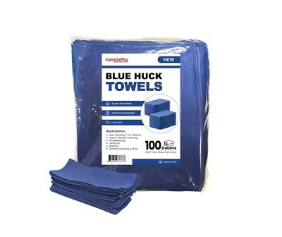 Premium Huck Towels   100% Cotton Bulk Towel for General Cleaning, Auto Sh