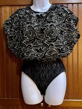 VTG Lucie Ann II Sheer Bodysuit Leotard Teddy one-piece S-XL CLAIRE LACE STRETCH