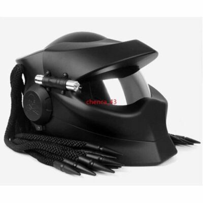 alien versus predator motorcycle helmets Helmet Helmet with Laser and Dreads Custom Airbrush Helmet Alien vs. Predator Full Face
