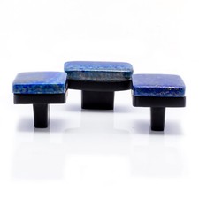 Handmade Lapis Gemstone Knob – Rectangle Cabinet & Drawer Pull Handle