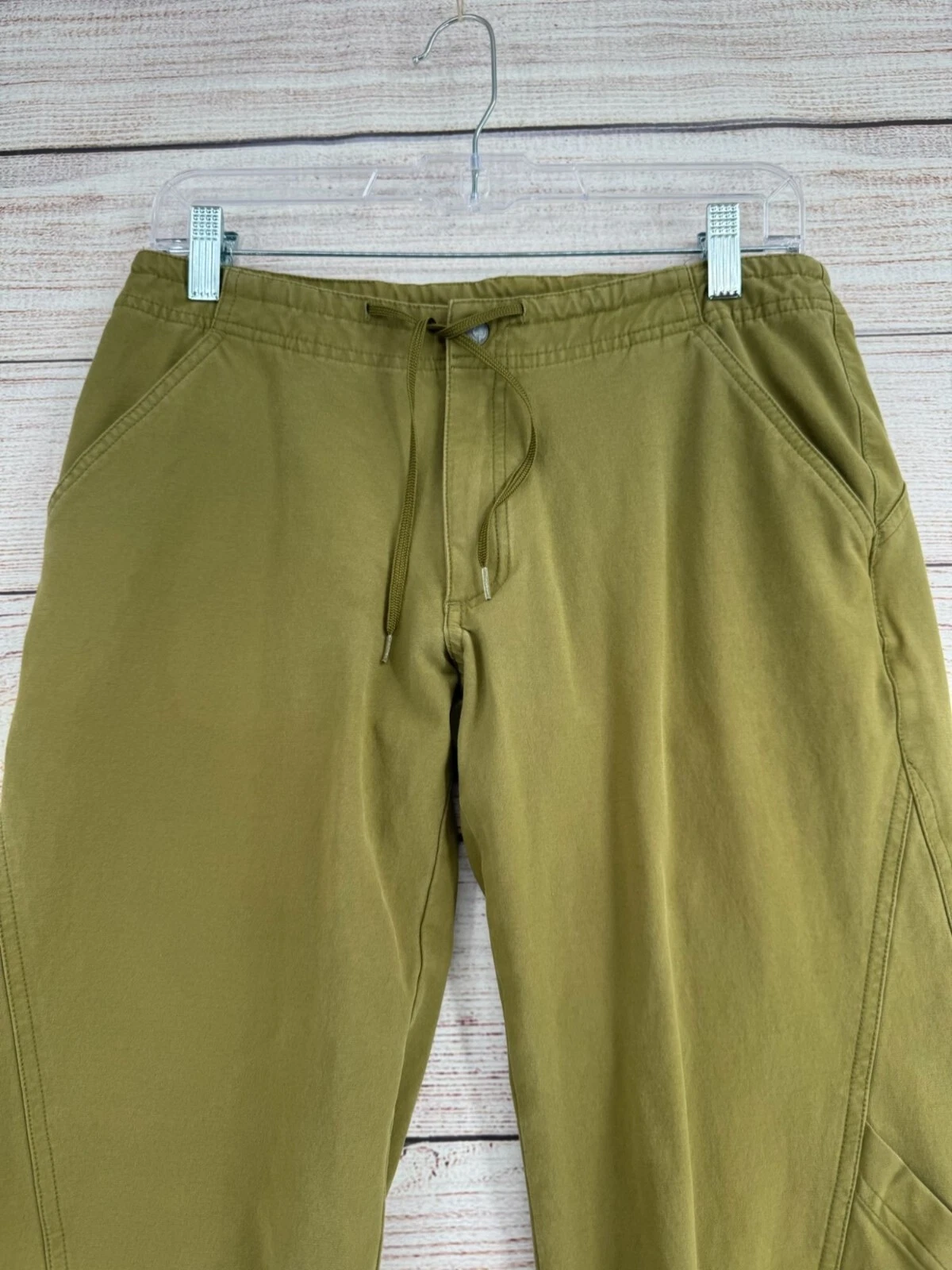 prana stretch hiking drawstring capri-pants