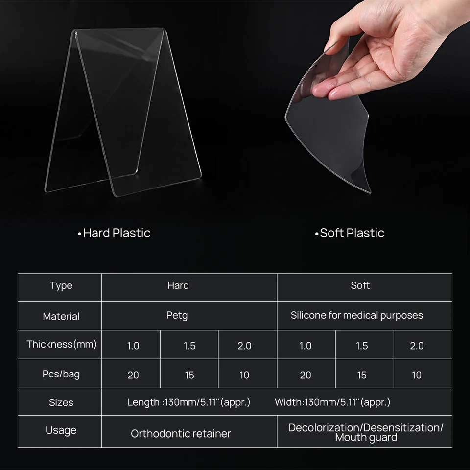 Ortodoncia dental férula retenedor de vacío que forma la hoja de plástico blando Foto 4 de 4