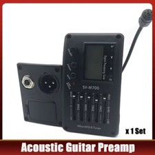 Acoustic Guitar Pickups 4-Bands Blend MIC EQ Equalizer Tuner Preamp Piezo Pickup