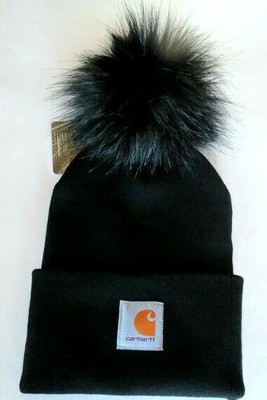 NWT Carhartt Black Beanie with Handmade 