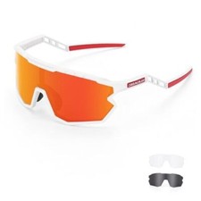 Polarized Cycling Sports Sunglasses for Men Women Outdoor softball White