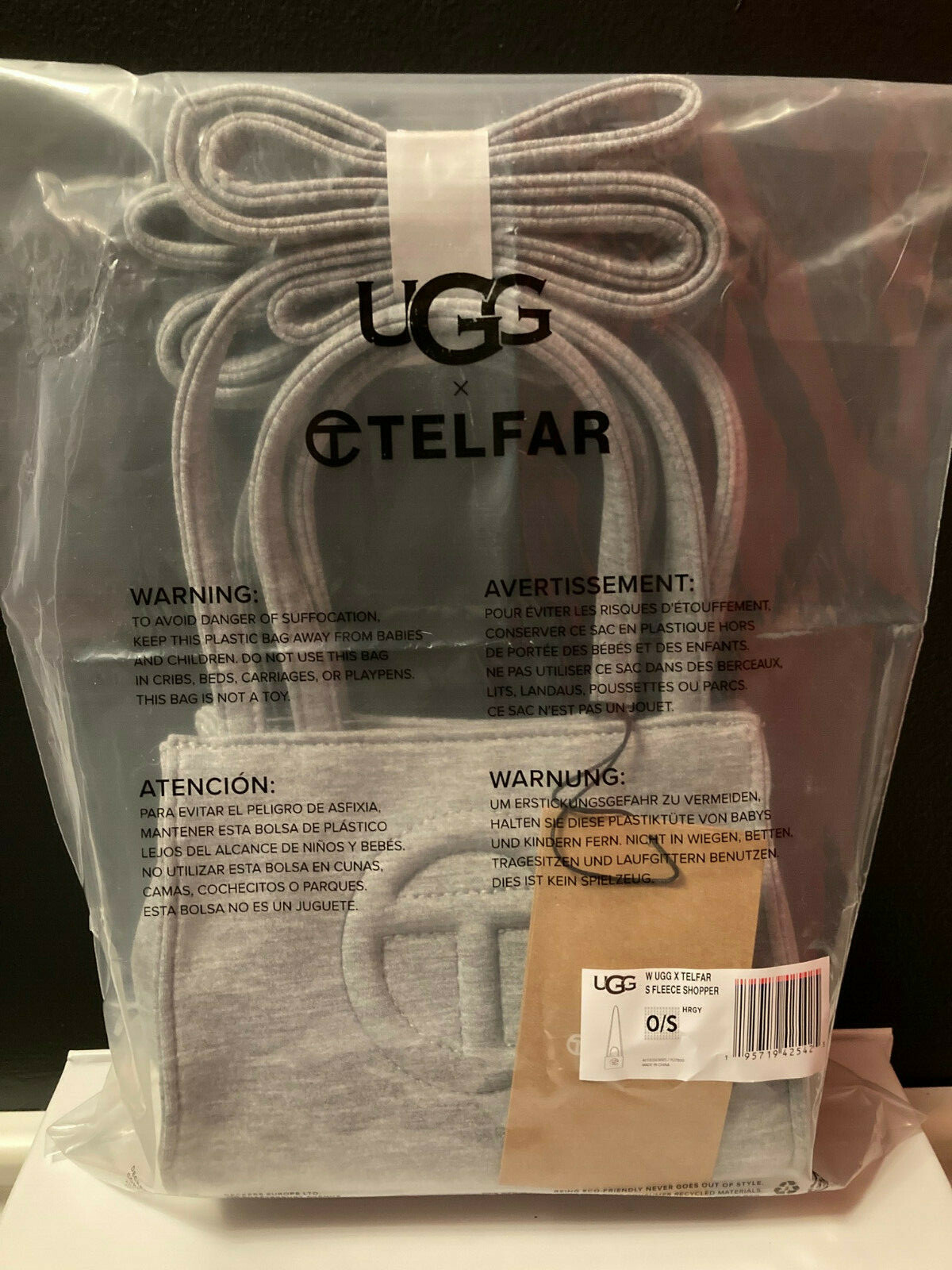 UGG x TELFAR Small Fleece Shopper - Heather Grey image 5