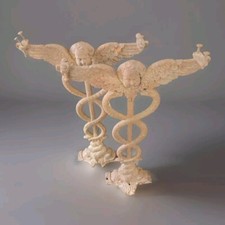 Merveilleux Caducée Pied De Table en Fonte Napoléon 3  XIX ème Rares.Antiquité.