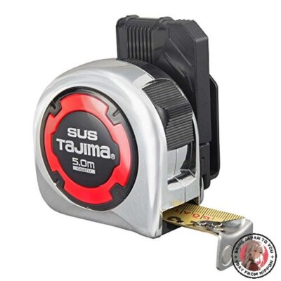 NEW Tajima Convex Tape Measure GASFSLM25-50 - 5m x 25mm, Stainless Steel Mag