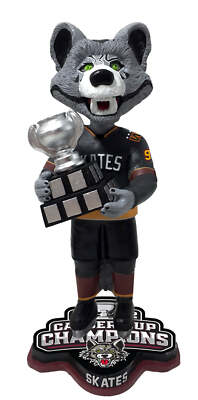 Skates Chicago Wolves 2022 AHL Champions Gray Jersey Bobblehead