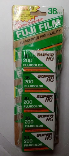 Fuji Film Super Hg 200 36exp 5pk Fujicolor Expired 1992
