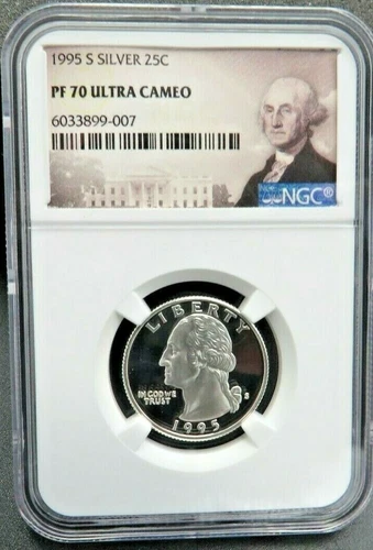  1995  S  SILVER  25C   NGC PF70UCAM LOW MINTAGE PORTRAIT LABEL