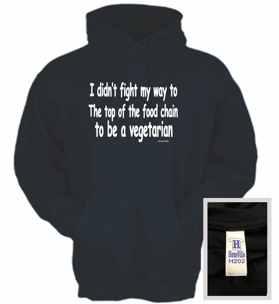 Vegetarian hoodie top