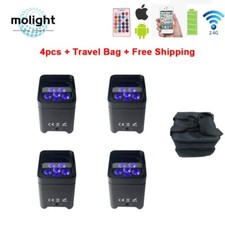 Wireless DMX IRC LED PAR Uplightings DJ Wedding 6x18W RGBWA UV 6in1 Wall Washer