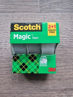 3 x 3M 2+1 Scotch Magic Tape 810 Klebeband Klebefilm 19 mm x 33 m
