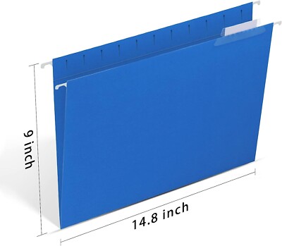 HERKKA Extra Capacity Legal Size Hanging File Folders – 30 Pack, 3" Expansion, Reinforced For Bulky Files