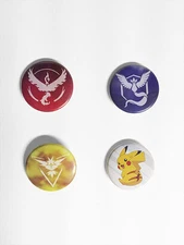 Pokemon Go Team Buttons Valor Mystic Instinct Pikachu - Pick One!