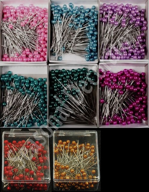 Corsage Pin 2" Pearlized Colors Round Head 144 Pieces #38450  (Choose Color)