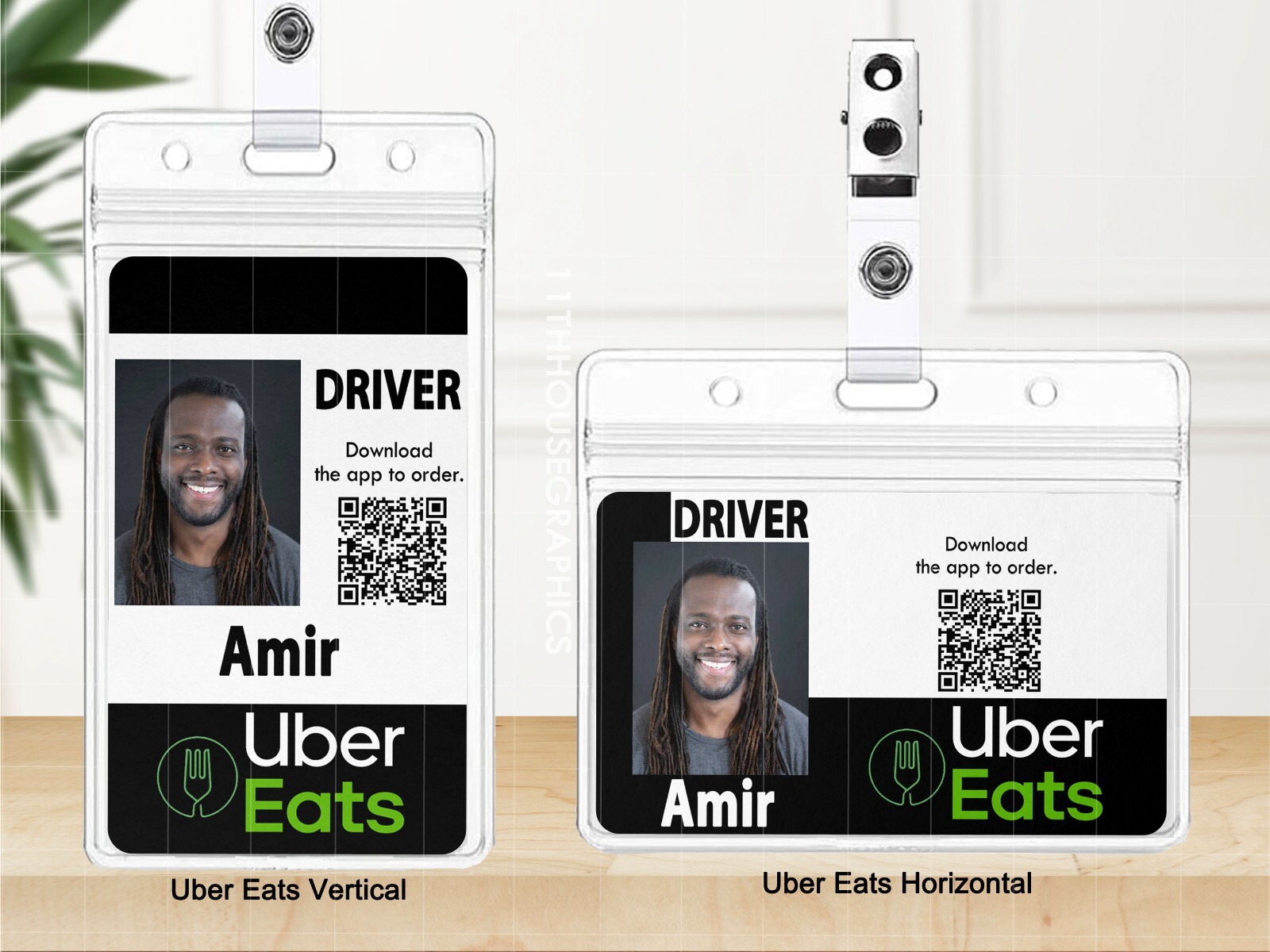 Gig Worker Custom ID Card Badges Doordash Grubhub Postmates Uber Amazon