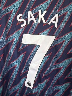 SAKA 7 Arsenal Football Shirt Men's XXL Third Adidas 2021/22 | eBay