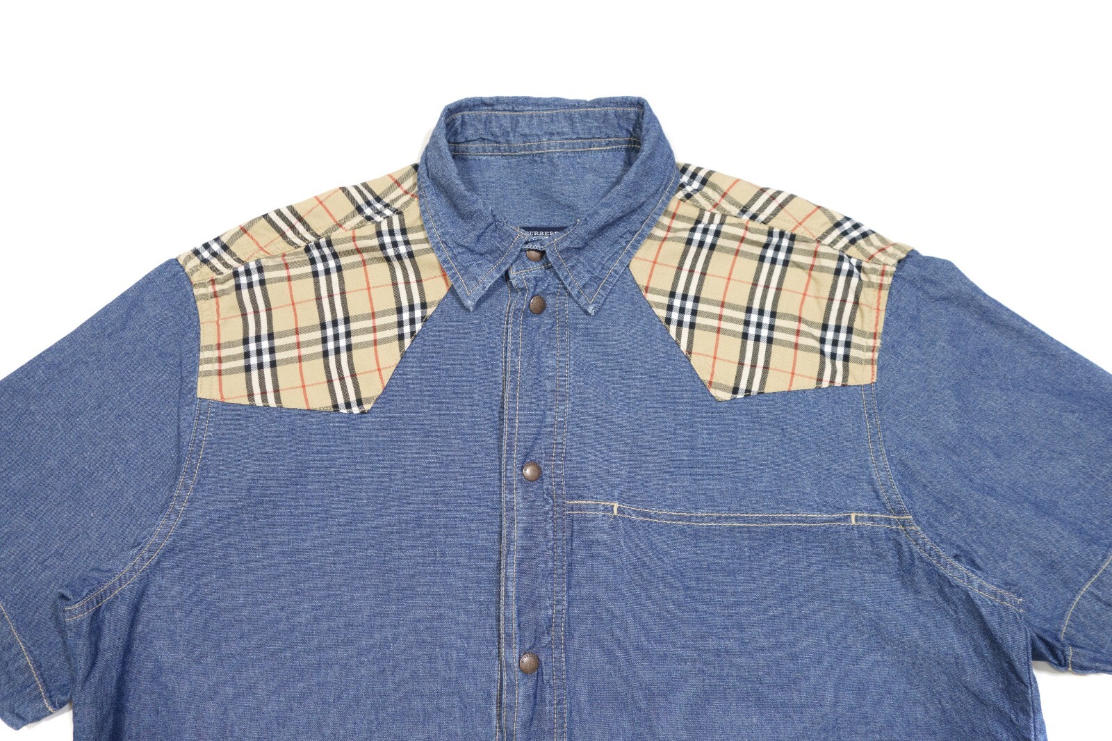 Burberry 00S Nova Check Denim Shortsleeve Shirt image 3