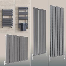 Anthracite Flat Panel Towel Rail Radiator Vertical Horizontal Central Heating