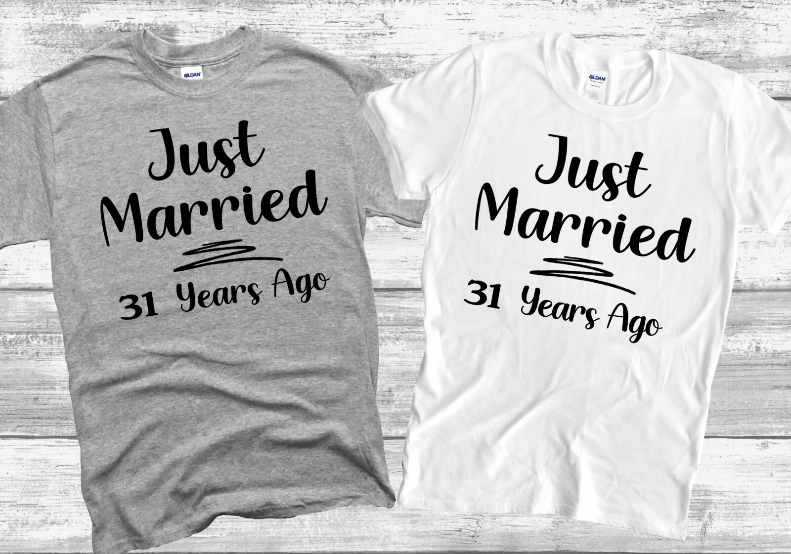 Just Married 31 Years Ago Wedding Anniversary 31St Wedding Anniversary Gift  | Ebay