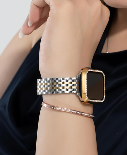 Thin & Feminine Bands for Apple Watch 10 Se 9 8 7 6 5 4 3 2 1, Dressy Metal Watc - Picture 9 of 9