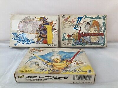 Final Fantasy 1 NES SQUARE Nintendo Famicom Box From Japan