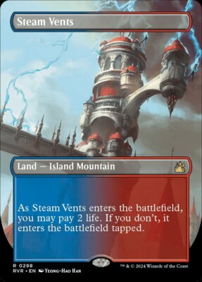 [1x] Steam Vents - Borderless Near Mint, English RVR Extras MTG Magic