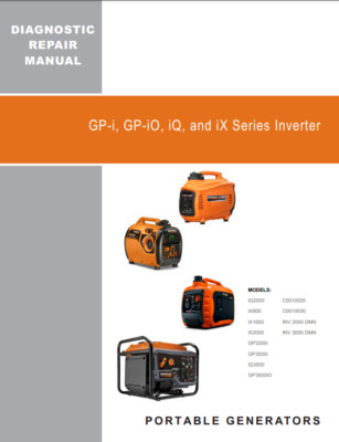 Generac GP-i, GP-iO, iQ, and iX Series Inverter Diagnostic Repair Manual