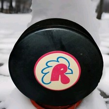 1970-76 VINTAGE AHL PROVIDENCE REDS  OFFICIAL GAME PUCK CCM ART ROSS CONVERSE US