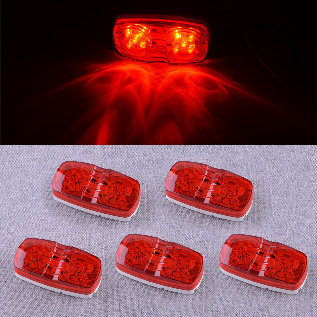 Running Lights For Trucks Car Truck Trailer LED Side Marker Light White Red Turn Signal Clearance Light In Marker Lights For Trucks - Foto 2