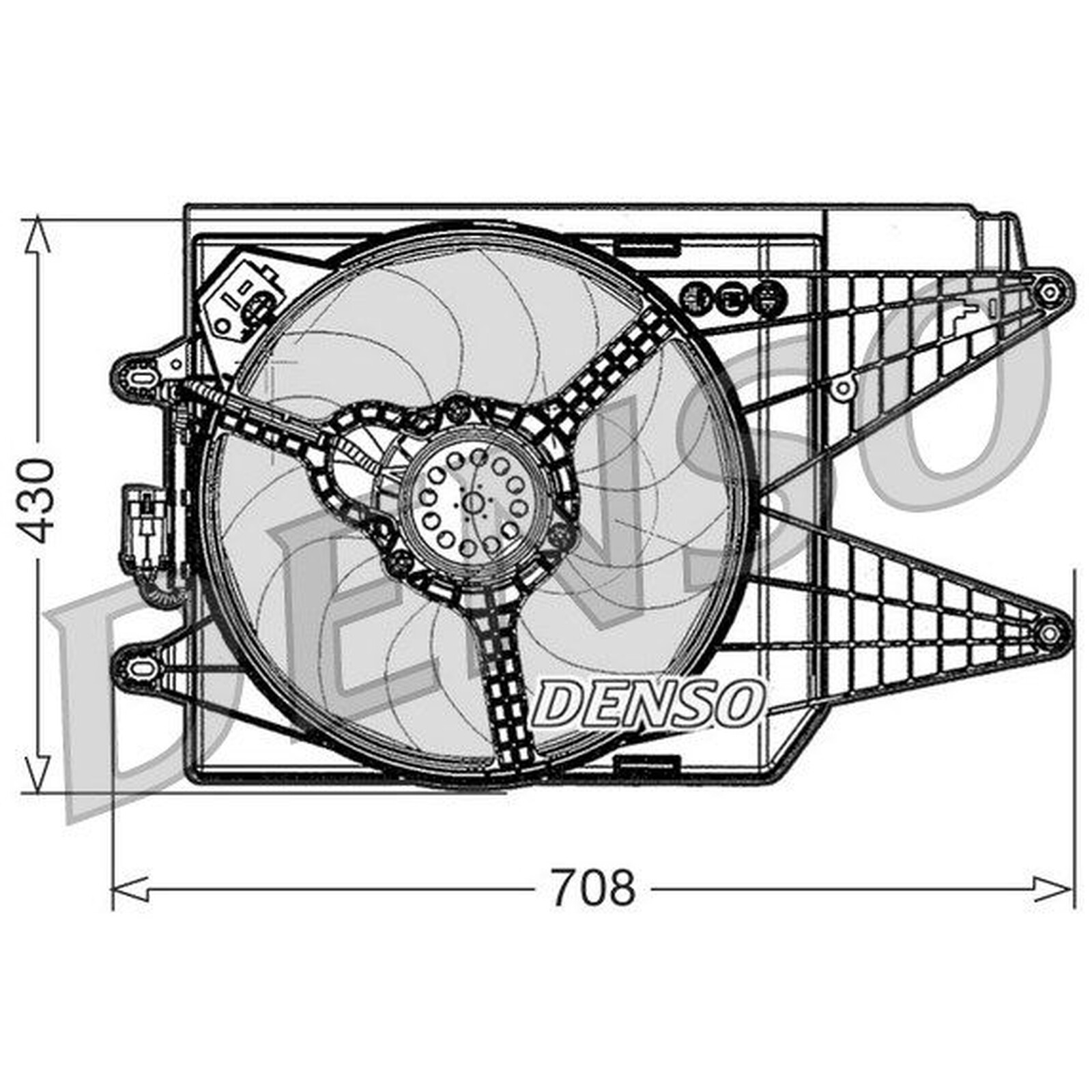 Radiator fan DER09049 DENSO for ABARTH 500 / 595 / 695 500C / 595C / 695C - Image 16